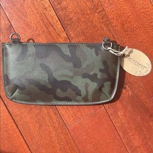 Camouflage Leather Wristlet